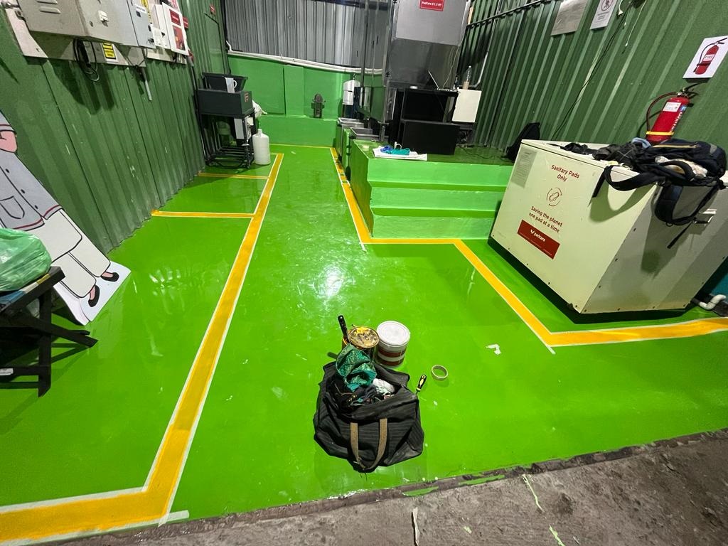 Epoxy flooring work by Y S Constrotech