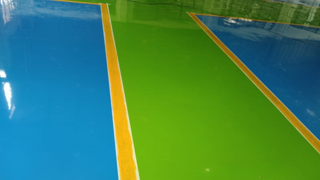 Epoxy flooring work by Y S Constrotech