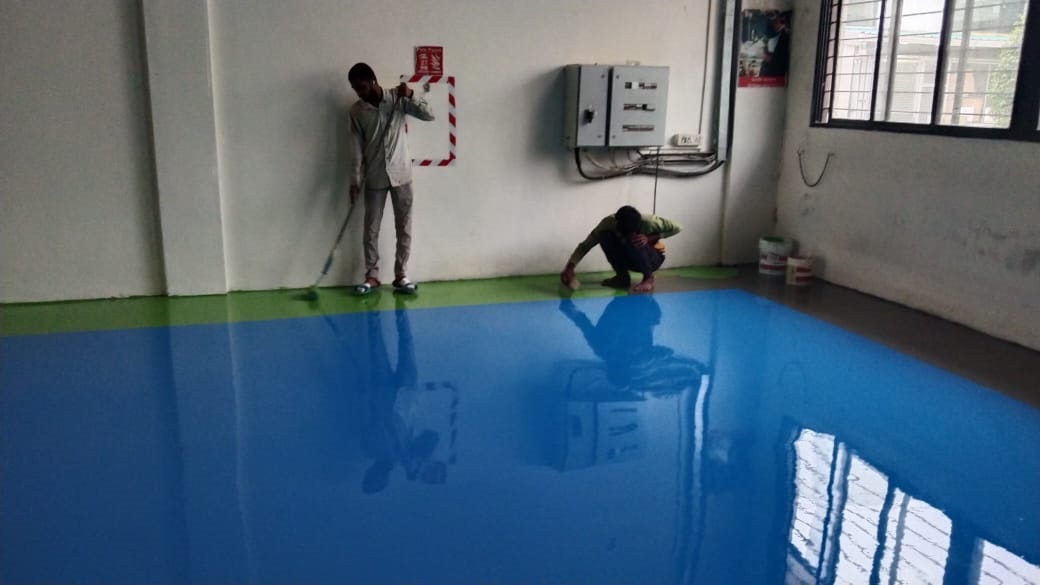 Epoxy flooring work by Y S Constrotech