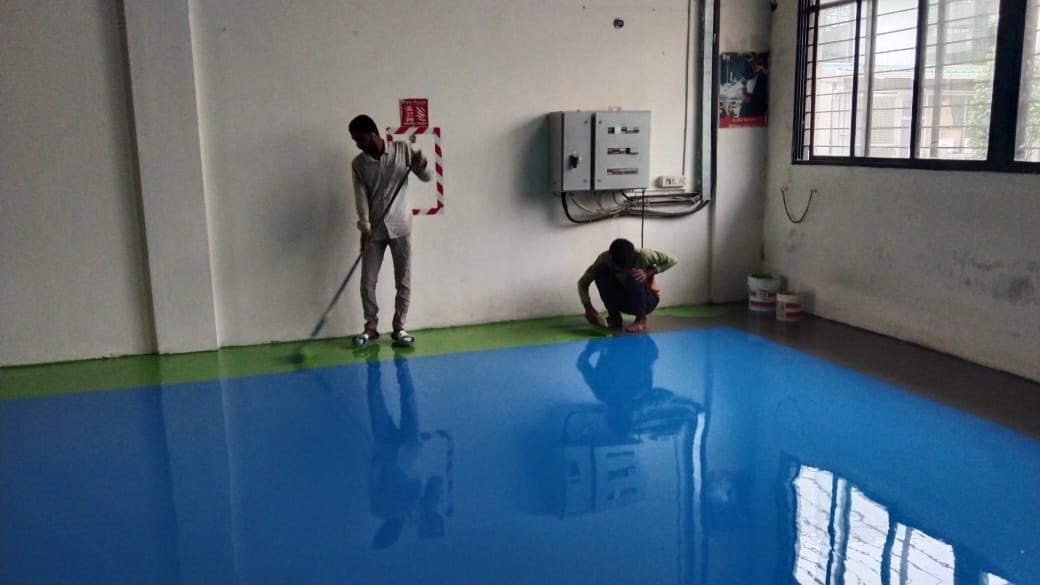 Epoxy flooring work by Y S Constrotech