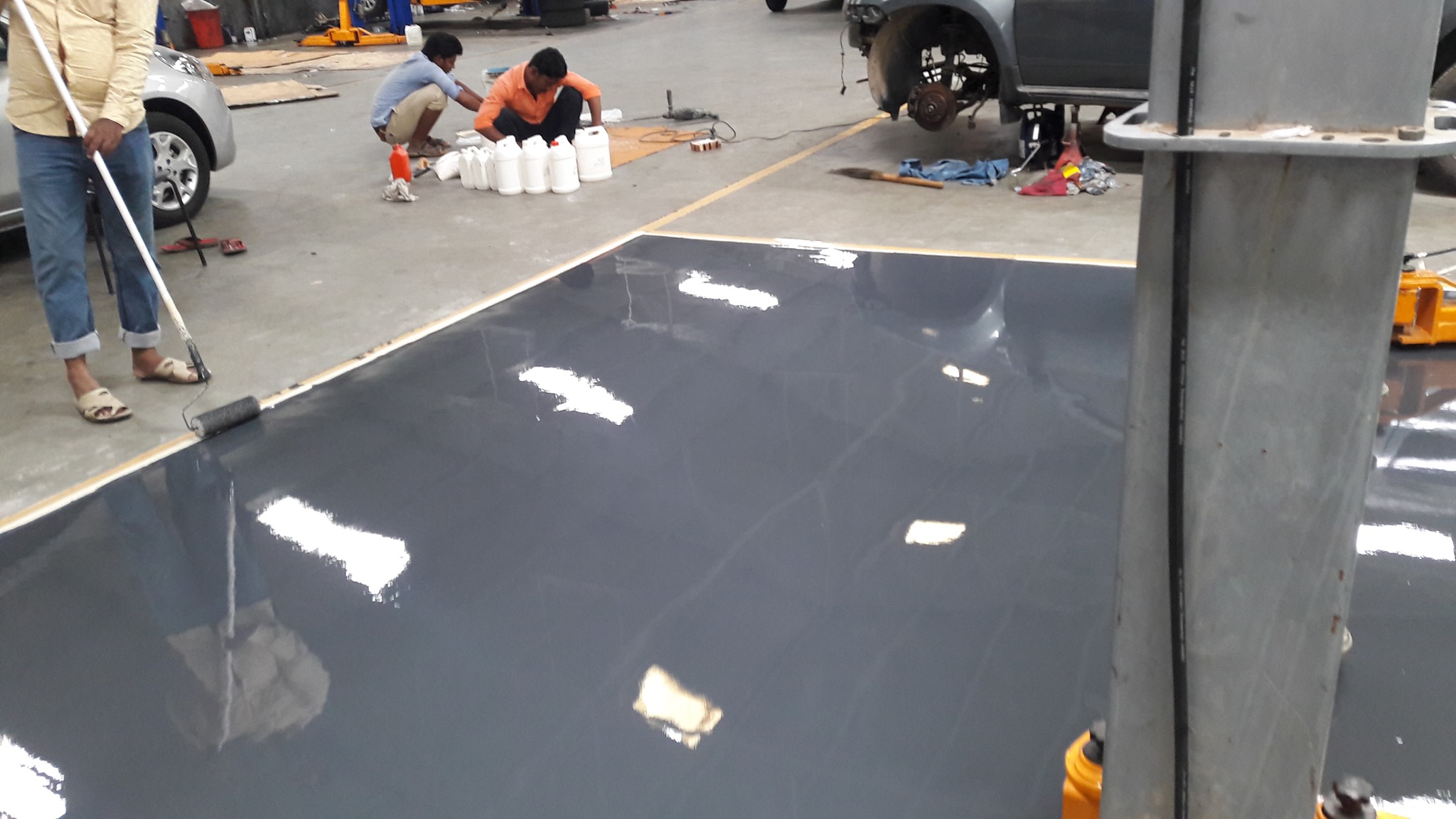 Epoxy coating for Car Service Station